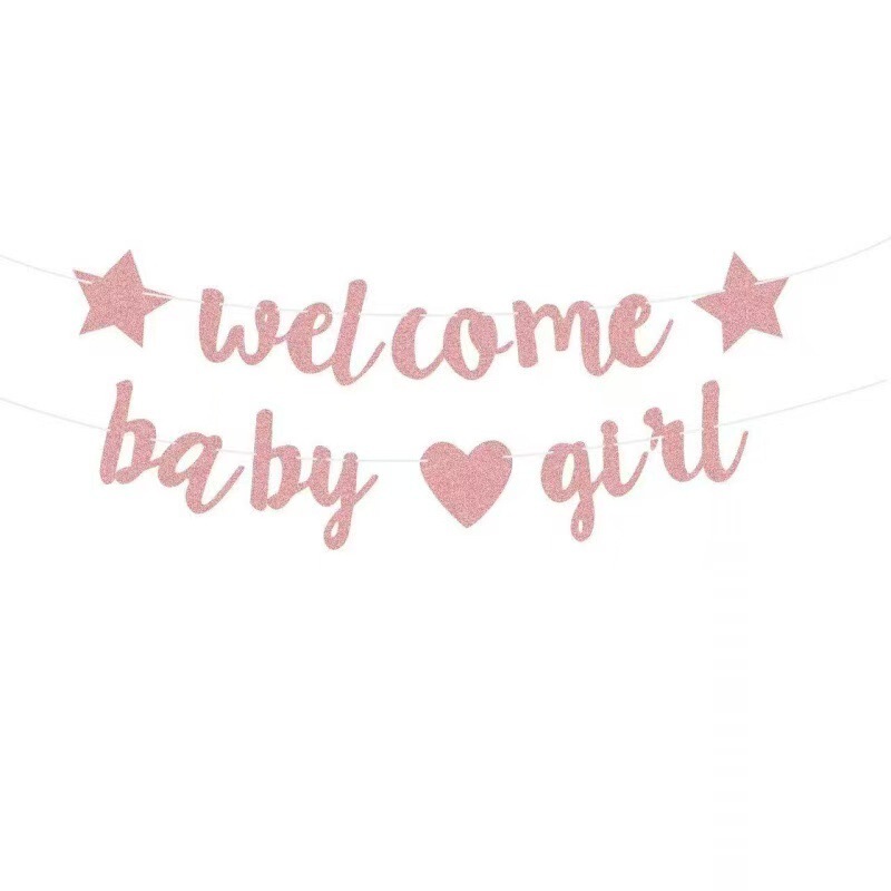 HOT GIRL BABY ジェンダーリビリンググリッターパウダーフラッグパーティーシーン装飾フラワーフラワーバナー工場|undefined