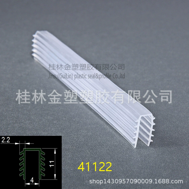 Foshan Jinshuasha Сантехника Душевая комната U-образная уплотнительная лента EVA Соответствующая алюминиевая полоса для предотвращения столкновений Стеклянная дверная полоса