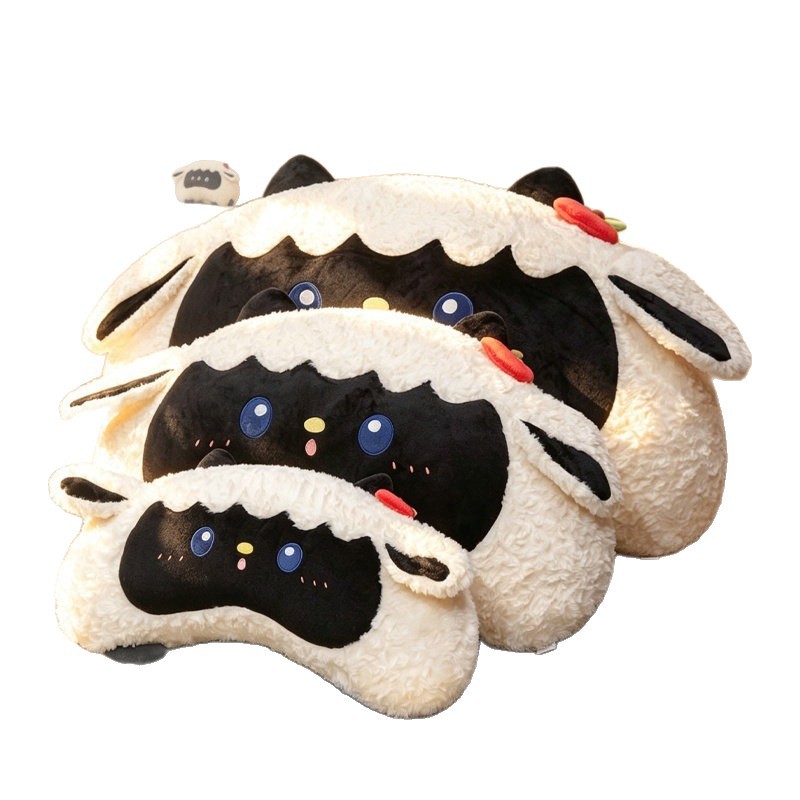 Cartoon cordero almohada juguete de peluche oveja muñeca almohada doblada almohada cojín de cabecera regalos para niños niñas