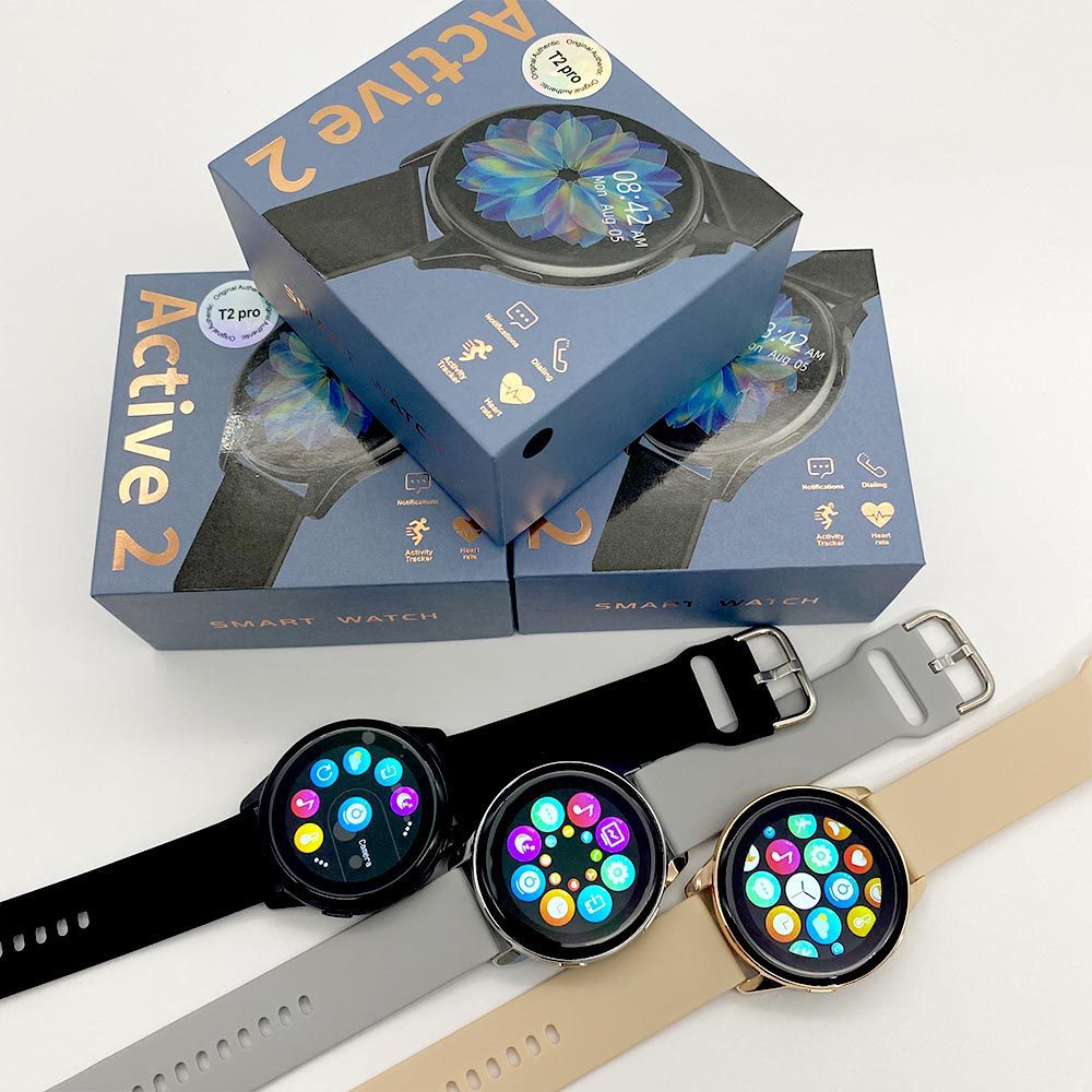 Reloj inteligente T2 PRO modelo full-circle 1.52 con pantalla completa, llamadas por Bluetooth, conteo de pasos, frecuencia cardíaca, presión arterial, oxígeno en sangre, monitorización del sueño.