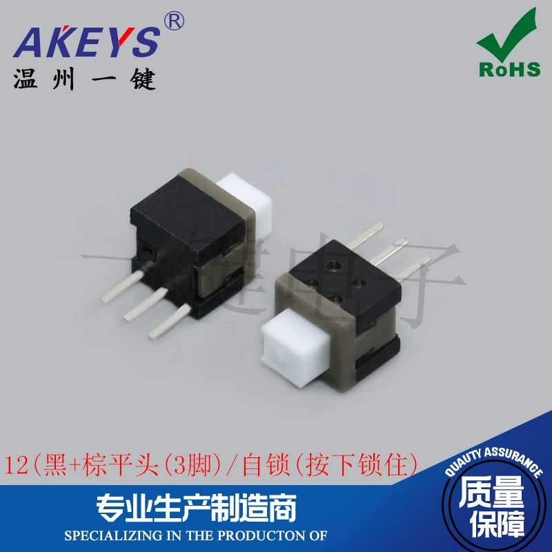 5.8*5.8mm Self/No Lock button switch 3/6 foot high flat head with horizontal bars single double -row boot connector