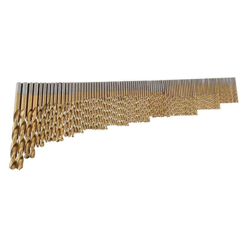 Venta directa de fábrica 105 piezas de taladro de torsión de titanio plateado mango recto acero de alta velocidad taladro de metal carpintería agujero abridor