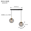 Scandinavian creative ceiling lamp for living room, modern and minimalistic lantern for bed, bar glossy lights, internet celebrity