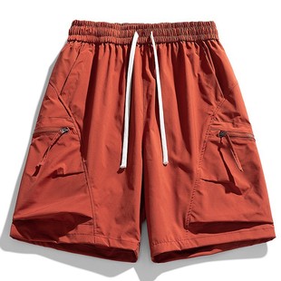 2025 New Summer Quick-Dry Casual Comfortable Loose Quick-Dry Large Pocket Breathable Five-Point Pants for Men and Women Couples