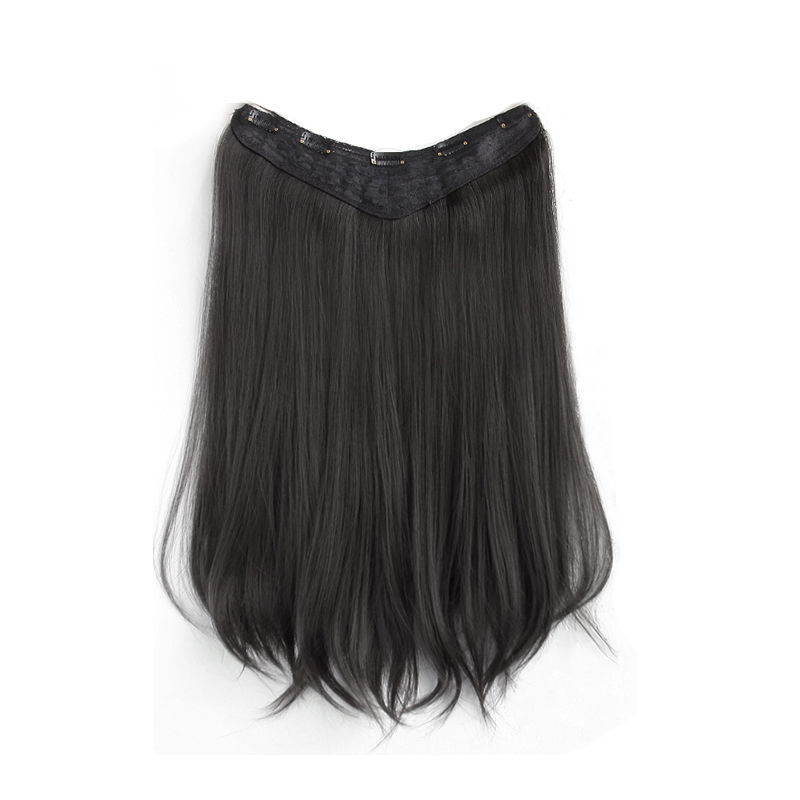 Peluca de mujer pelo largo de una pieza en forma de U extensión del pelo hebilla interior Pelo Largo recto aumento volumen sin fisuras micro Peluca de pelo rizado para las mujeres