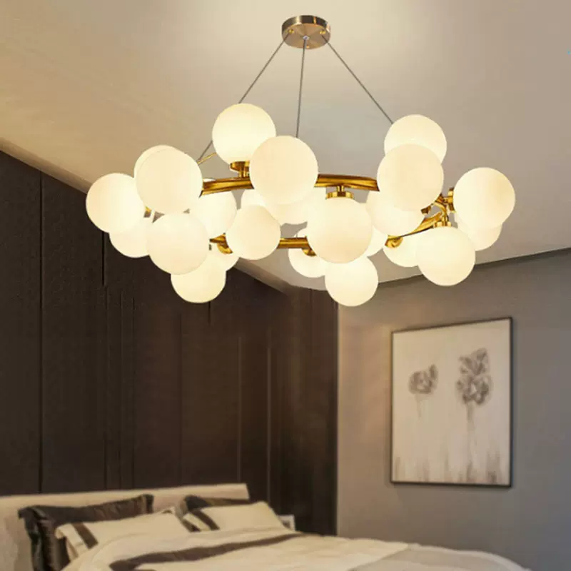 北欧吊灯餐厅酒店圆球玻璃灯客厅卧室led后现代服装店吧台家用灯
