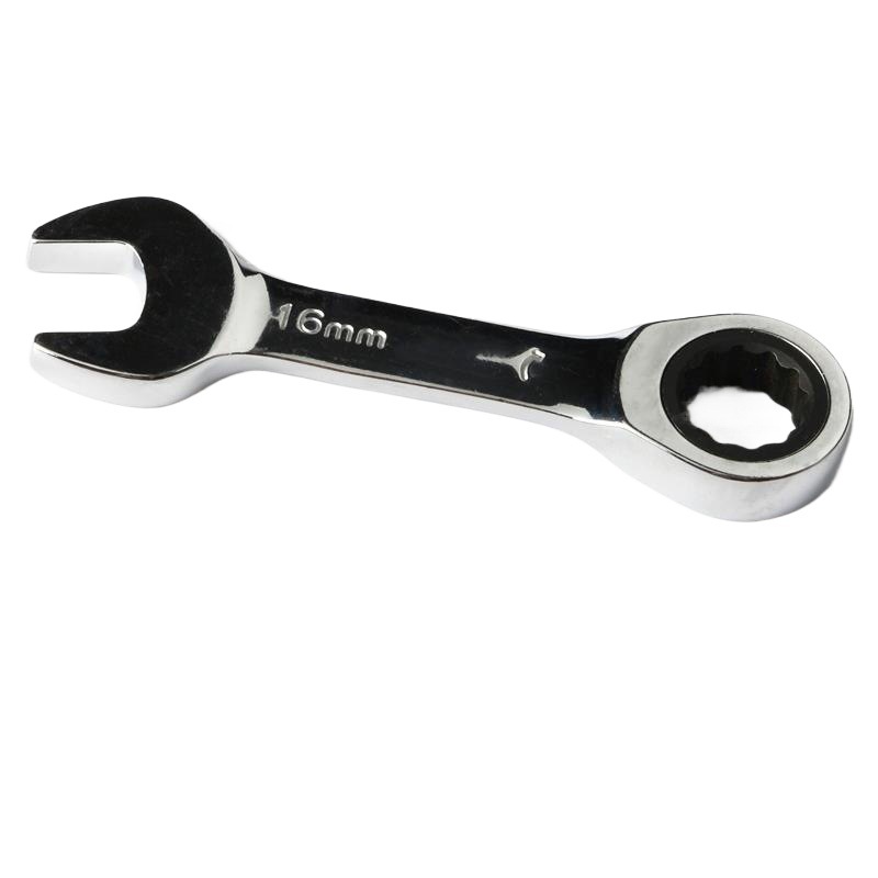Llave de doble propósito de trinquete de mango corto, mini apertura de flor de ciruela rápida de doble propósito, llave de hardware automática de ahorro de mano de obra