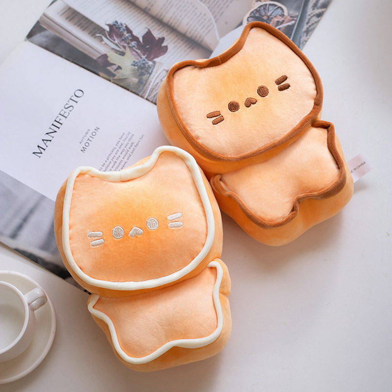 Cute Cartoon Butter Meow Biscuits Cute Fun Bread Plush Toy Children's Doll Home Decoration Pillow Doll