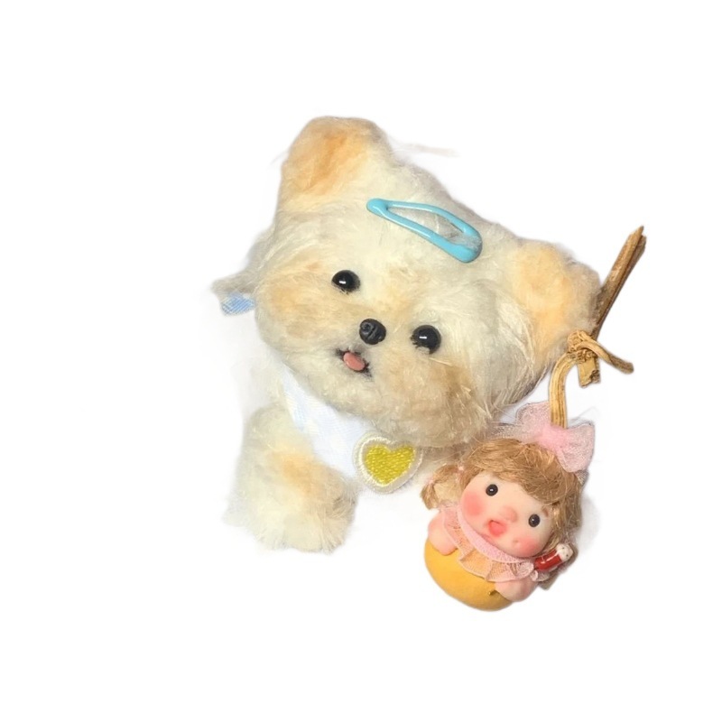 ねじり棒子犬diy材料バッグ手作り手作り女の子カシミヤ手作り人形子猫犬毛条製作|undefined