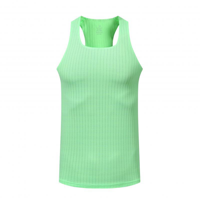 Seamless Adhesive Quick-Dry Sports Casual Vest for Men, Summer Round Neck, Comfortable Breathable Sleeveless Tank Top T-Shirt