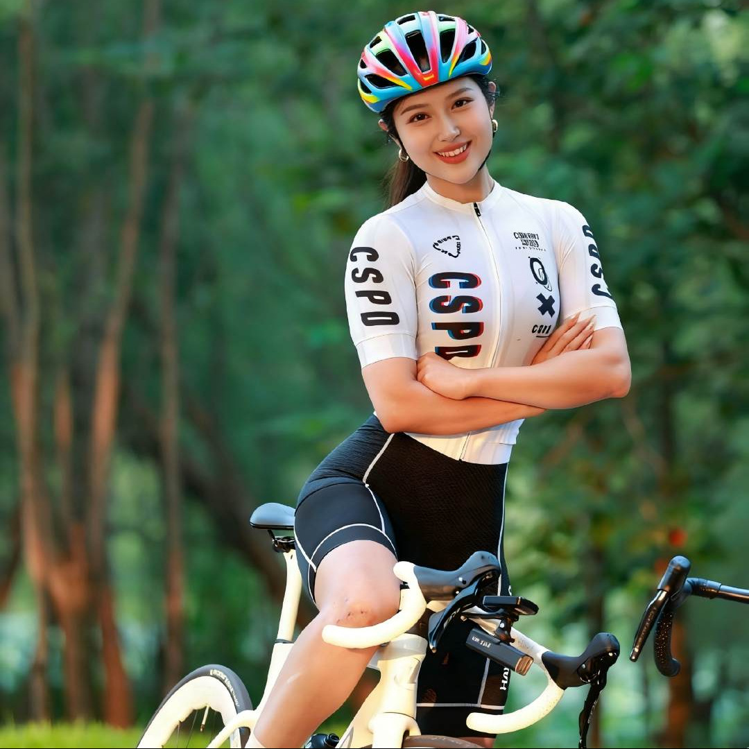 2026 New Model CSPD Men's and Women's Cycling Jerseys, Road Bike, Sun Protection, Breathable, Quick-Dry, High-Elasticity, Outdoor Leisure Sports