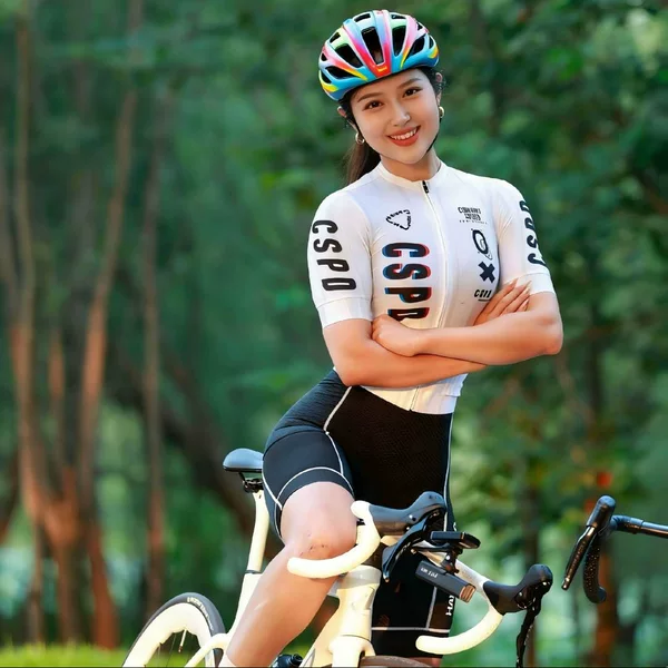 2026 New Model CSPD Men's and Women's Cycling Jerseys, Road Bike, Sun Protection, Breathable, Quick-Dry, High-Elasticity, Outdoor Leisure Sports