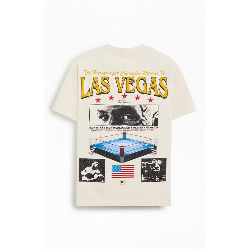 Cross-Border European Size Pacsun Men's Mike Tyson Return to Las Vegas T-Shirt
