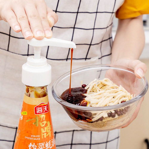 Oyster sauce bottle pressure nozzle pump head squeezer household quantitative fuel consumption squeeze oyster sauce artifact press fuel consumption bottle head pressure mouth