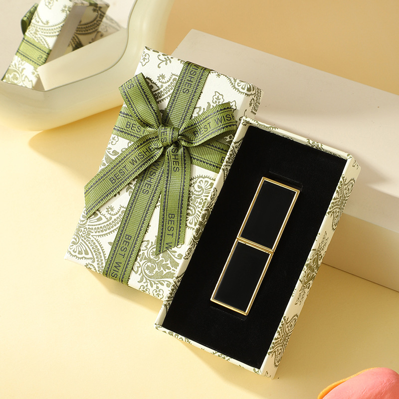 Spot Gucci Green Lipstick Gift Box Birthday Gift Perfume High-End Gift Packaging Ins Style Bow Gift Box