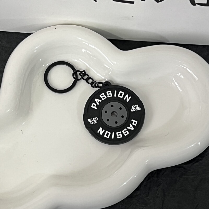 新款迷你健身器材创意钥匙扣礼品配饰环保软胶韩系背包挂件装饰品|undefined