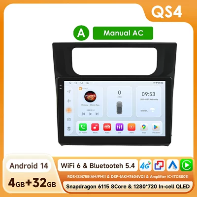 Caddy 2015-2018 Models, Android: DVD Navigation - 432g-wifi4g-lte-version-6115-carplay-eight-core-10inch-suitable-for-volkswagen-caddy-2015-2018-manual-air-conditioner