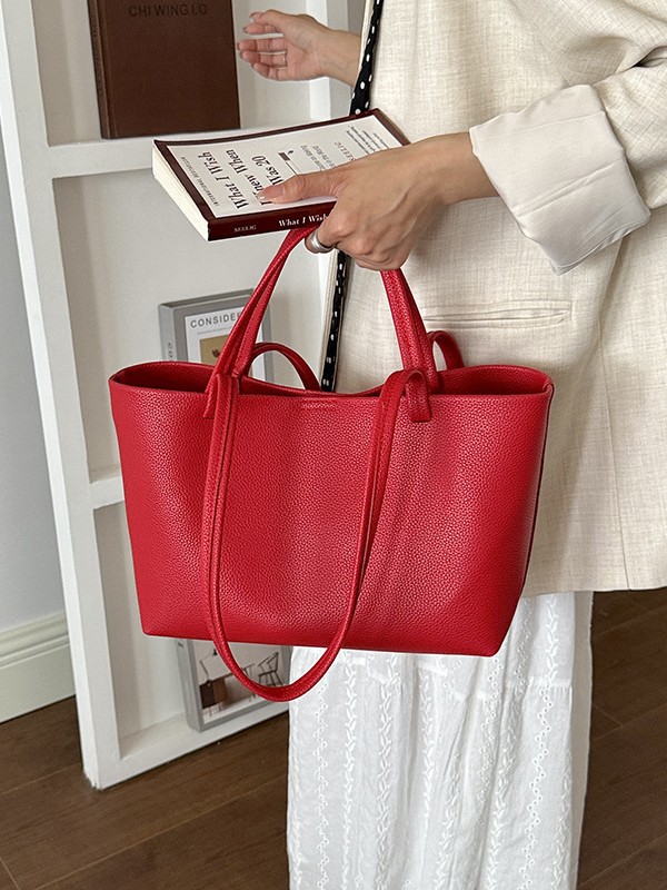 Bolso para mujeres 2026 nueva moda simple mochila de hombro casual textura alta lujosa bolsa de trabajo diaria