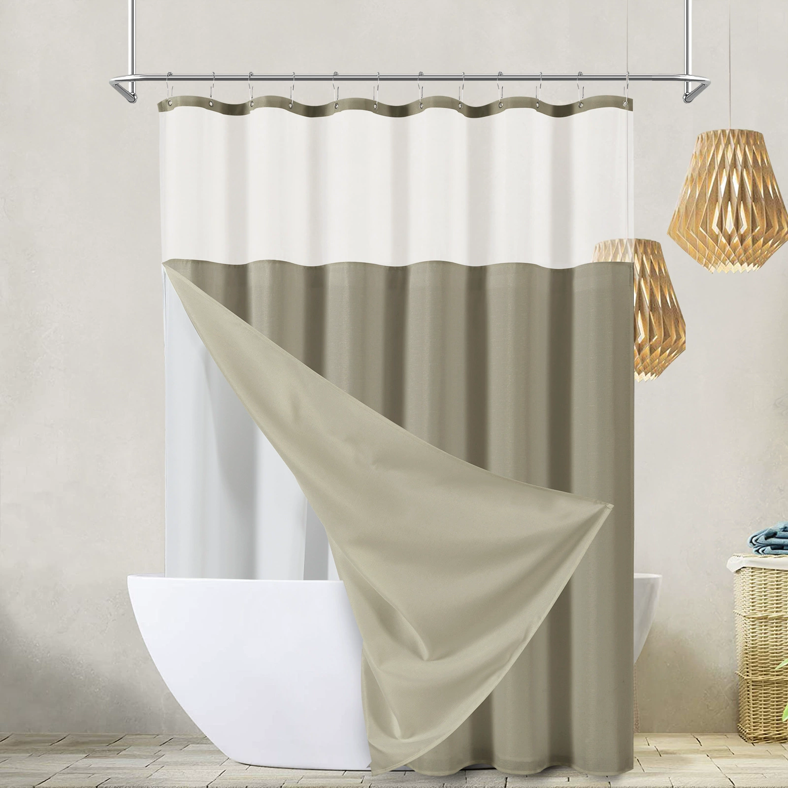 Bamboo waterproof curtain, Amazon, (Cross-border trading)