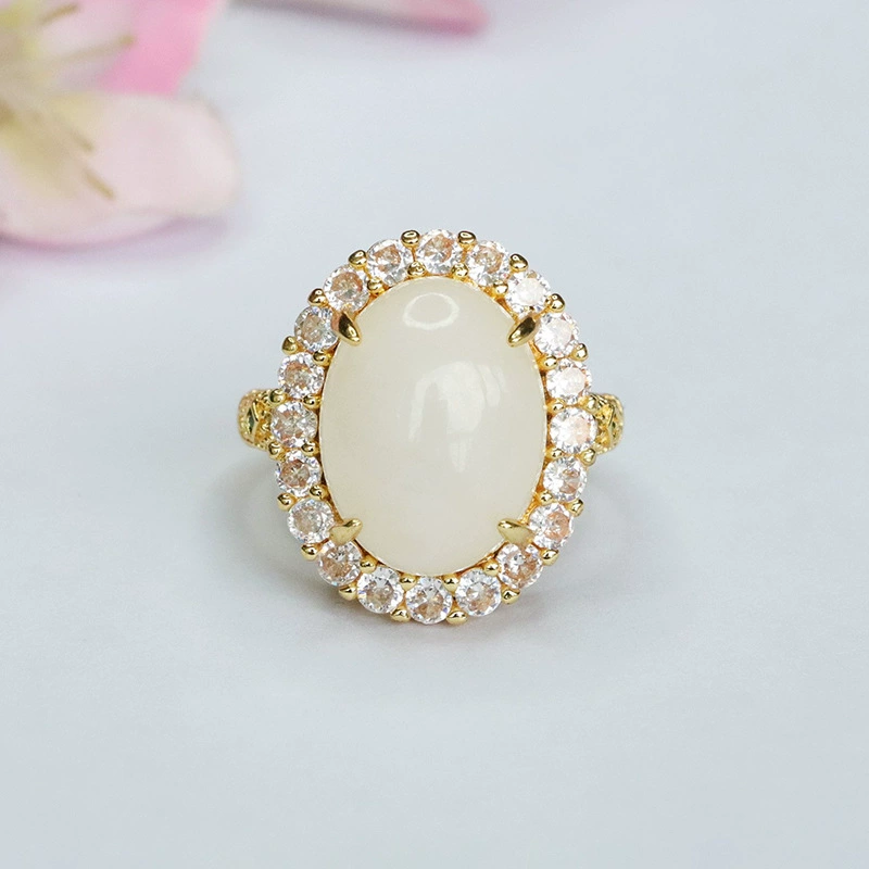 Yiyu Natural Hutian Jade Кольцо с белым нефритовым кольцом, нефритовая фабрика оптовая продажа HT3072307