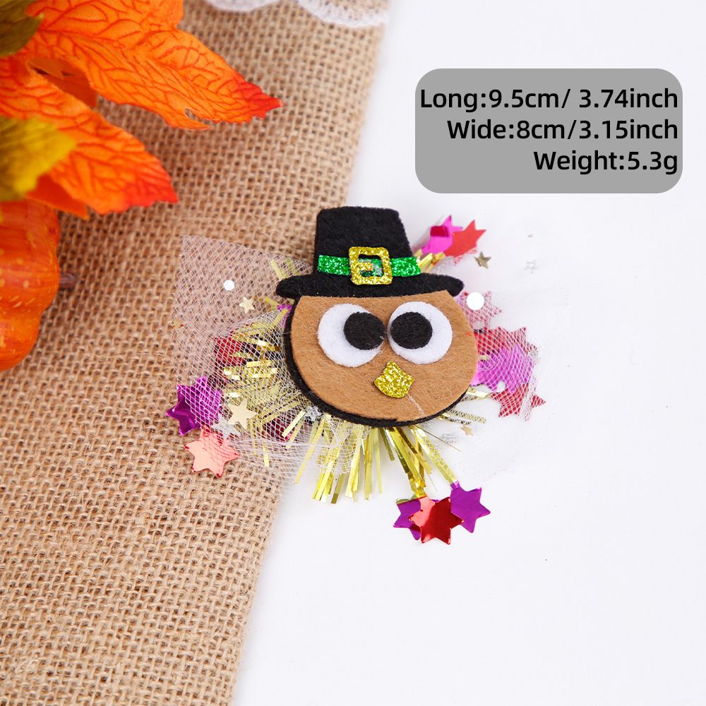 Día de Acción de Gracias accesorios para mascotas calabazas turquía mallas brocas de cabello perros gatos otoño festival de cosecha fiesta decoración tarjeta de cabello