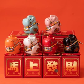 招财猫;陶瓷工艺品;招财摆件