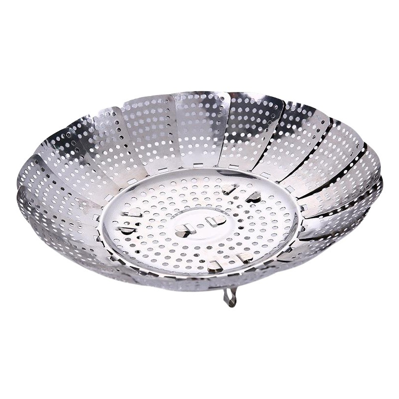 Vapor plegable de loto de acero inoxidable vaporizador de cocina retráctil a prueba de agua vaporizador hogar cesta de drenaje de verduras y frutas