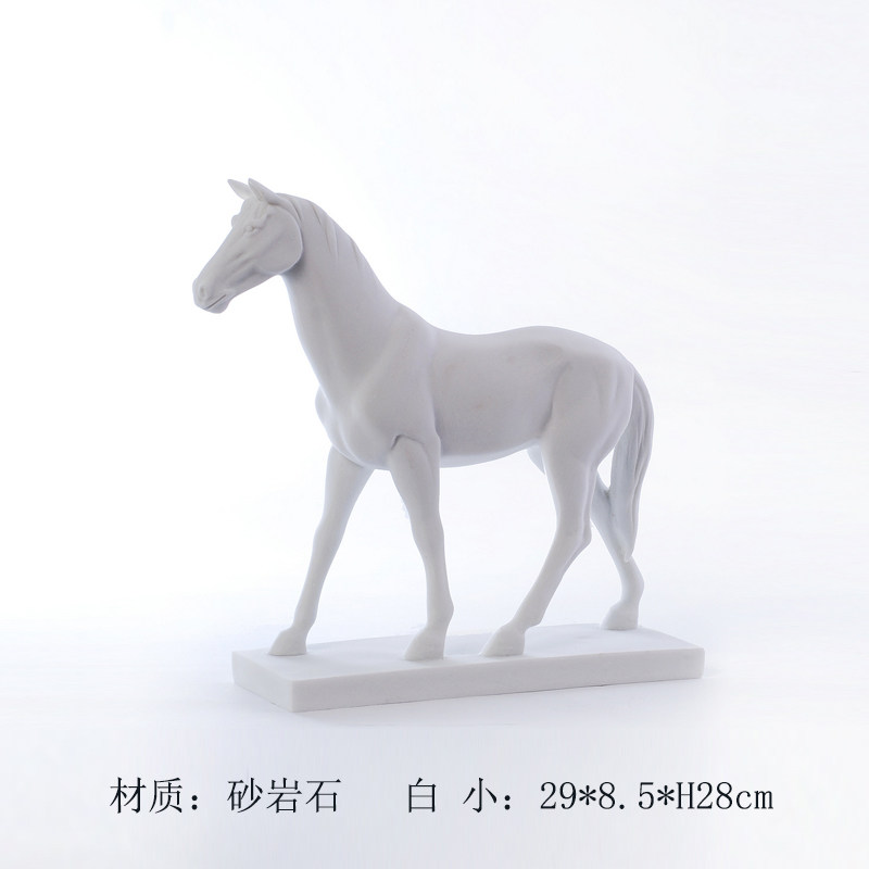 El viento tranquilo retro hace viejos colores cabeza de caballo escultura decoración artística estilo europeo sala de estar estudio decoración porche