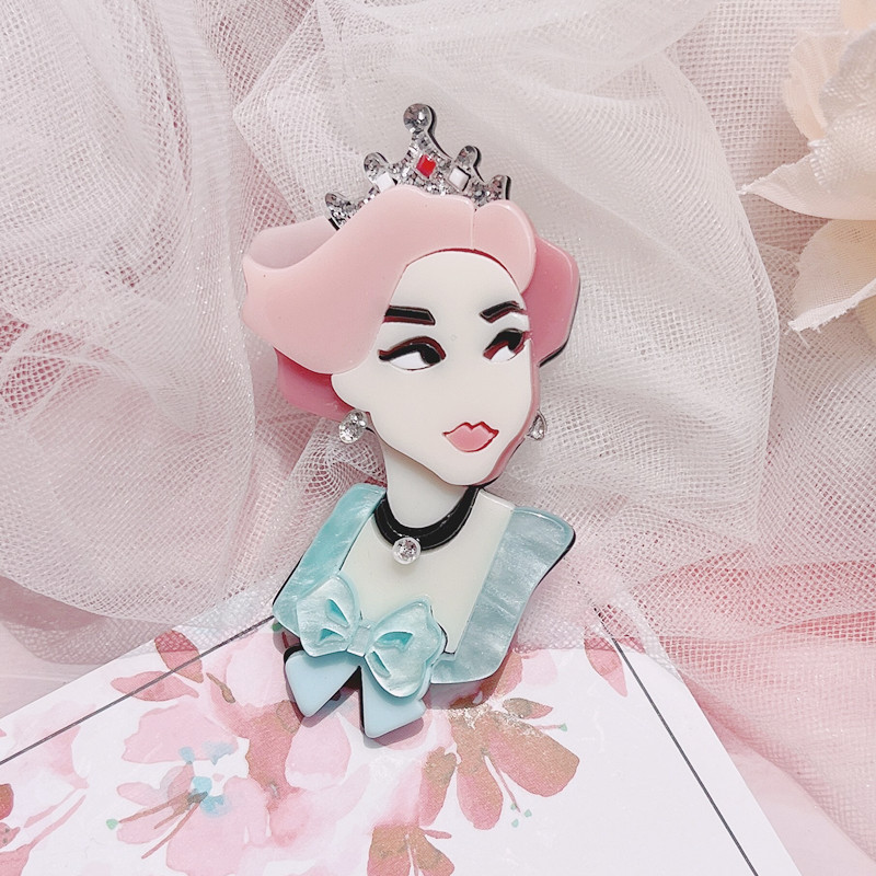 Cute Princess Arylic Womenu0027S Brooches