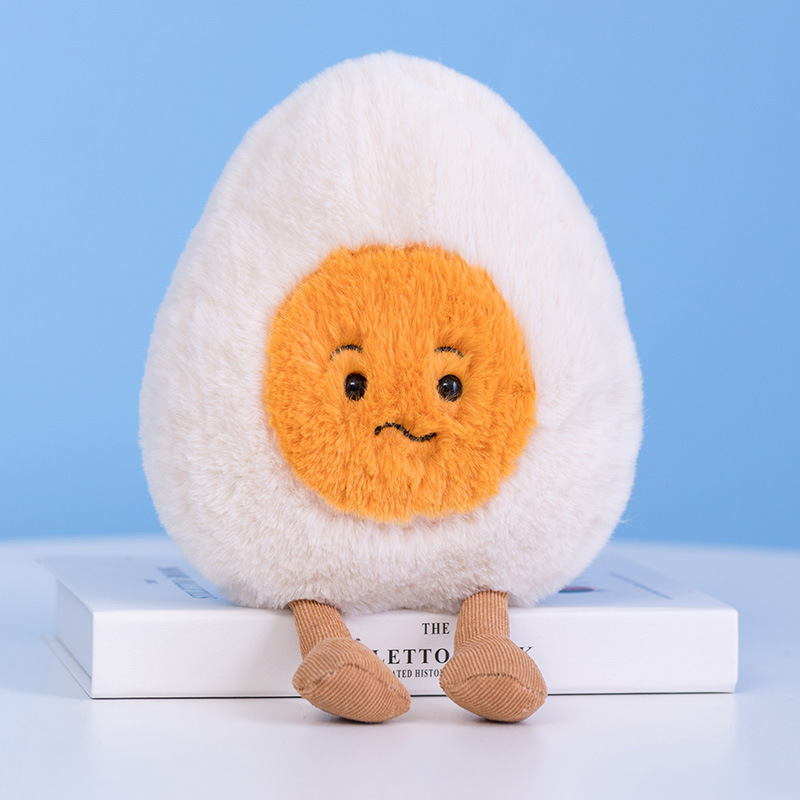 Huevo hervido muñeca juguete de peluche muñeca de huevo simulación muñeca pequeña muñeca de tela muñeca de bolsillo muñeca de espectáculo muñeca image 8