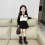 字母撞色儿童新款毛衣