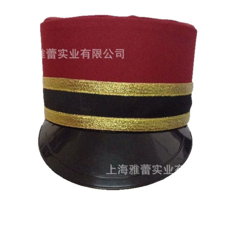 Yalei Hat Factory Professional Customized Hotel Gate Hat Hotel Baggage Raw Hat Security Hat Code for wholesale