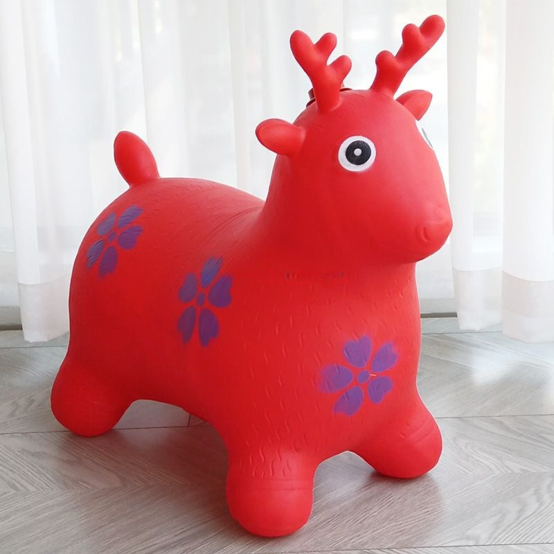 Children's Inflatable Toy Horse with Music, Thickened and Enlarged, Suitable for Babies to Ride, Jump, and Play with