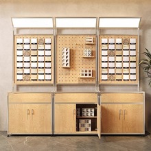 铝型材桦木海洋板展览馆创意洞洞板样品摆放陈列置物架艺术展示架