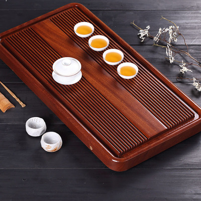 花梨木茶盘家用简约实木茶海功夫茶具整块原木排水式托盘茶台套装