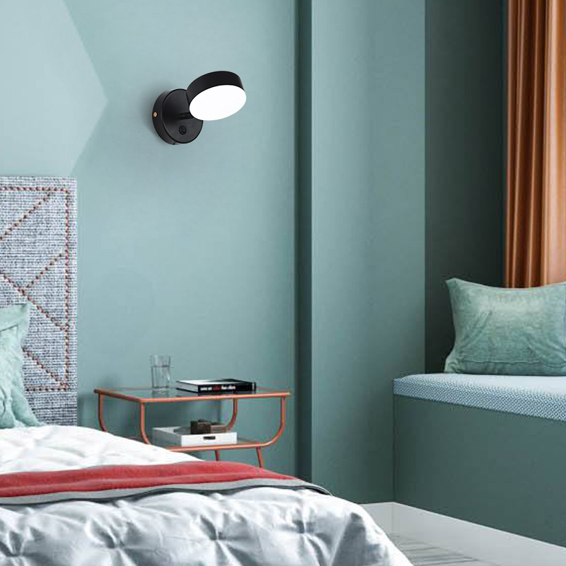 lámpara de pared del dormitorio creativa cabecera de cama simple LED pasillo lámpara de pared sala de estar nórdica moderna lámpara de pared de fondo pared posmoderna