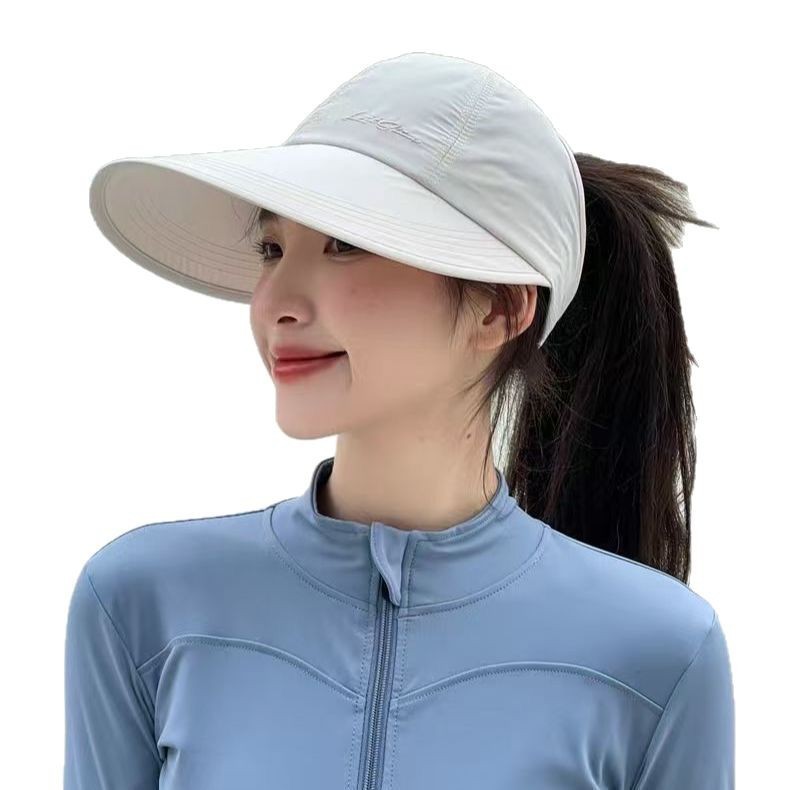 Nuevo sombrero de protección solar de primavera pescador de protección solar medio sombrero de boca de pato secado rápido actualización puede atar la cola de caballo cuando