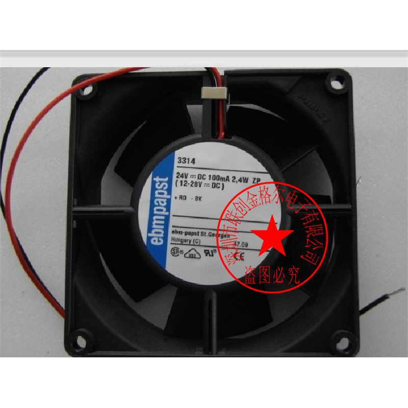 德国进口 3314 3314/2H 24V 210MA 5W 3线变频器轴流风机