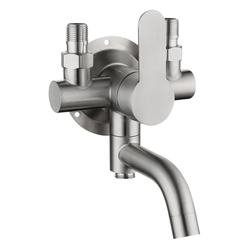 Shower Faucet with Hot and Cold Water, 304 Stainless Steel Exposed Mixing Valve Accessories for Bathroom Bathtub Shower, Modern and Simple Design