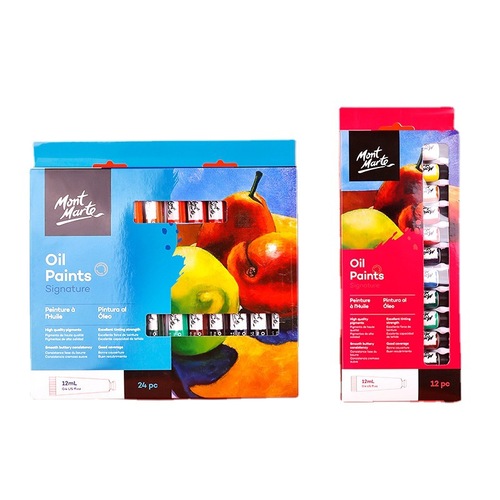 Montmartre oil paint set manufacturer wholesale 12ml student oil painting material pack 12 colors oil paint