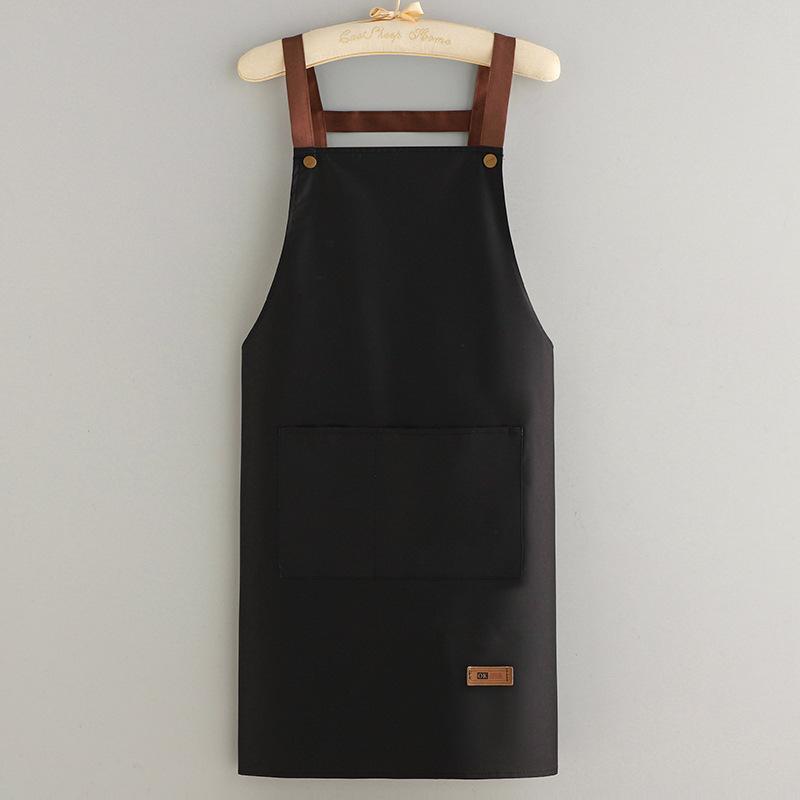 스트랩 방수 스터드 더블 포켓 블랙