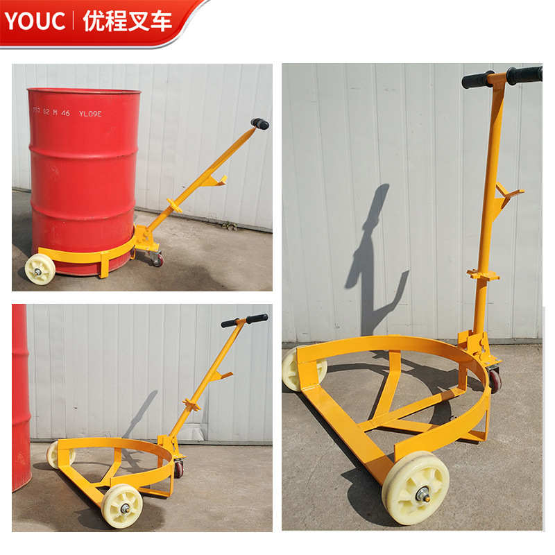 500kg bajo tambor de aceite transportador mano tirando tambor de aceite carro portátil de tambor de aceite empujado mano carro de tambor de aceite base móvil