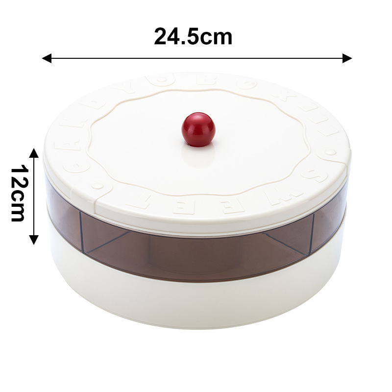 2026 nueva caja de dulces casera Año Nuevo refrigerios nueces platos sala de estar mesa de té multicapa fruta caja de fruta seca image 7