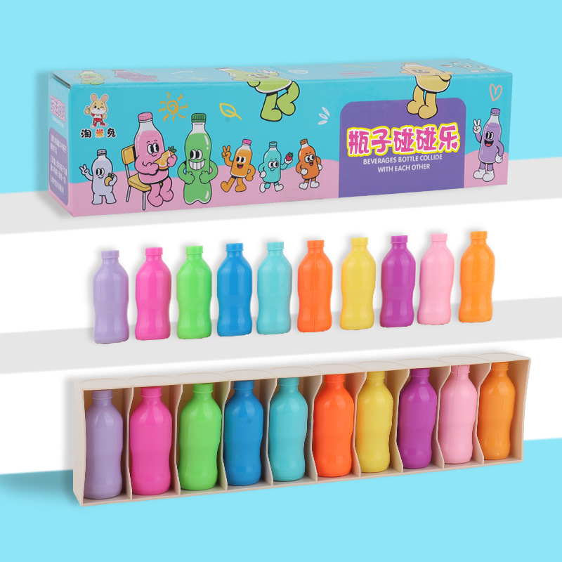 Educación temprana para niños, botella de bebida de simulación, combinación de colores, ejercicio, memoria, juguetes interactivos entre padres e hijos, rompecabezas