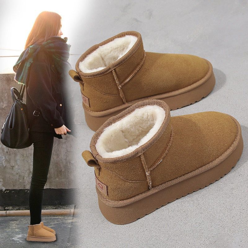 2024 nuevas botas de nieve para mujeres estudiantes botas de invierno botas de algodón para mujeres zapatos coreanos gruesos de lana