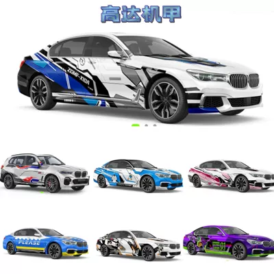 Mecha Anime Car Film, Automotive Film - pvc-sole-custom-gundam-mecha-paint-job-color-change