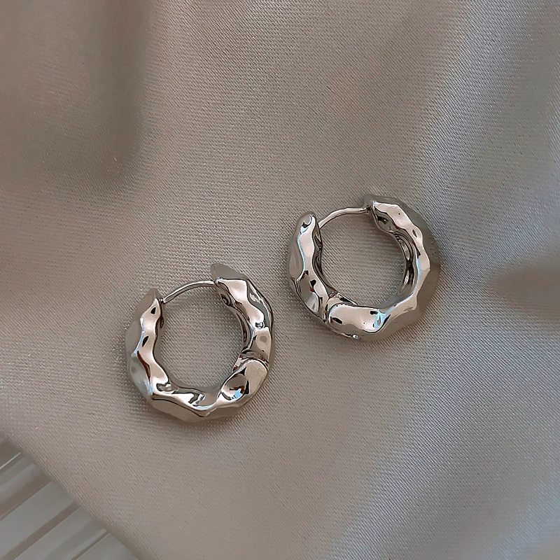 Старинные серьги S925 серебряная игла — жемчужина, кольцо и геометрические стили, легкие 0.005 кг