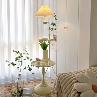 Cream style floor lamp living room sofa side shelf decoration atmosphere lamp bedroom bedside table lamp