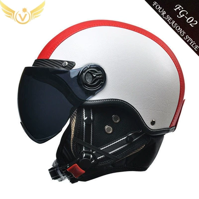 Motosiklet kaskı (dəbilqə) — Vehicle Helmet for Men and - red-short-tea-mirror