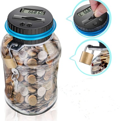 Piggy bank with lock Count piggy bank Piggy bank Digital Display Piggy bank Piggy bank